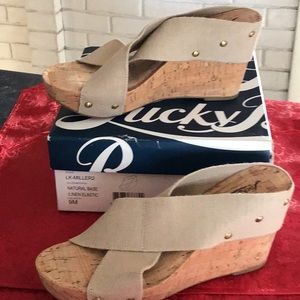 Lucky Brand Beige Wedges